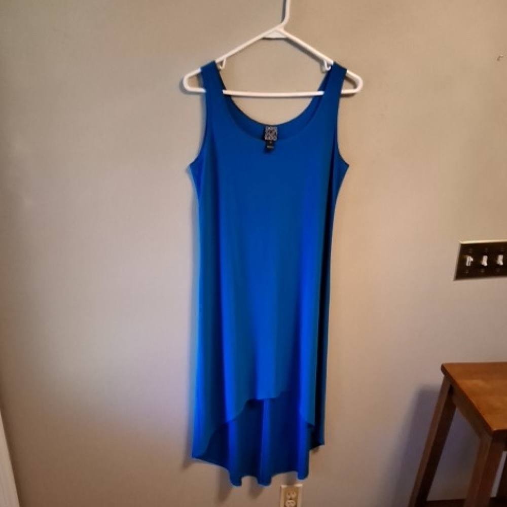 CLARA SUNWOO Royal Blue High Low Dress